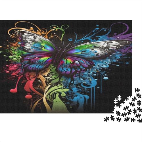Colorful Butterfly Puzzleteile Für Erwachsene, Colored Animals Puzzle, Familienaktivität, Puzzleteile, Lernspiele, 1000 Teile 1000pcs (75x50cm) von ToeTs