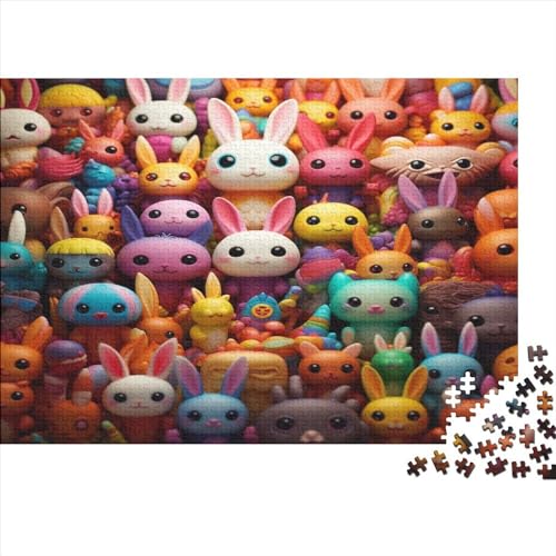 Colorful Rabbit Puzzles 1000 Teile Erwachsener Kniffel Spaß Für Die Ganze Familie - Fun Animals Puzzle Abwechslungsreiche Motive Für Jeden Geschmack 1000pcs (75x50cm) von ToeTs