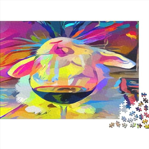 Drunk Bunny Puzzles 1000 Teile - Fun Animals Puzzle Abwechslungsreiche 1000 Puzzleteilige Motive Für Jeden Geschmack 1000pcs (75x50cm) von ToeTs