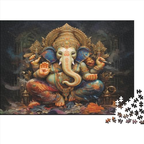 Elephant Head God Puzzle 1000 Teile,Religious Belief Puzzle Für Erwachsene, Impossible Puzzle, Geschicklichkeitsspiel Für Die Ganze Familie 1000pcs (75x50cm) von ToeTs