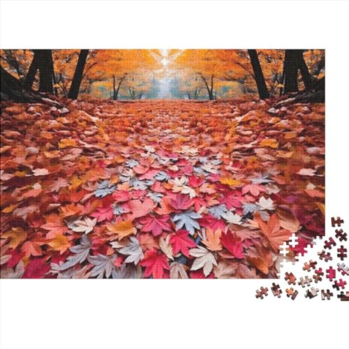 Fallen Leaves in Autumn Puzzles 500 Teile Classic Beautiful Scenery Puzzle DIY Kit Holzspielzeug Unique Gift Home Decor 500pcs (52x38cm) von ToeTs