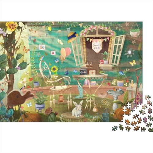 Garden Party Puzzles 1000 Teile, Colorful Animals Puzzle Für Erwachsene, Impossible Puzzle, Puzzle-Geschenk, Geschicklichkeitsspiel Für Die Ganze Familie,Puzzle Farbenfrohes 1000pcs (75x50cm) von ToeTs
