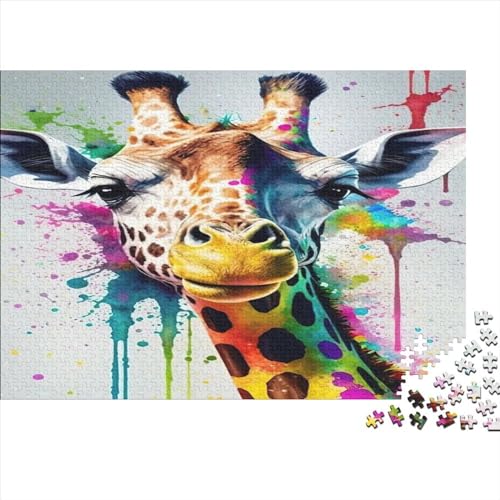 Giraffe Painting Puzzle 1000 Teile Animal Puzzle Erwachsene 1000 Teile Puzzle Geschenkideen 1000pcs (75x50cm) von ToeTs