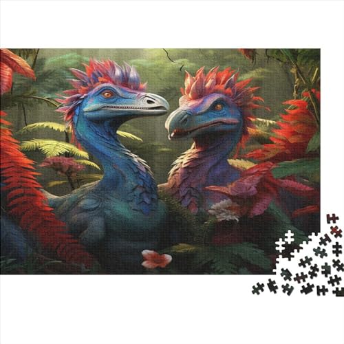 Jungle Dinosaur Puzzles 300 Teile Erwachsener Kniffel Spaß Für Die Ganze Familie - Paleontology Puzzle Abwechslungsreiche Motive Für Jeden Geschmack 300pcs (40x28cm) von ToeTs