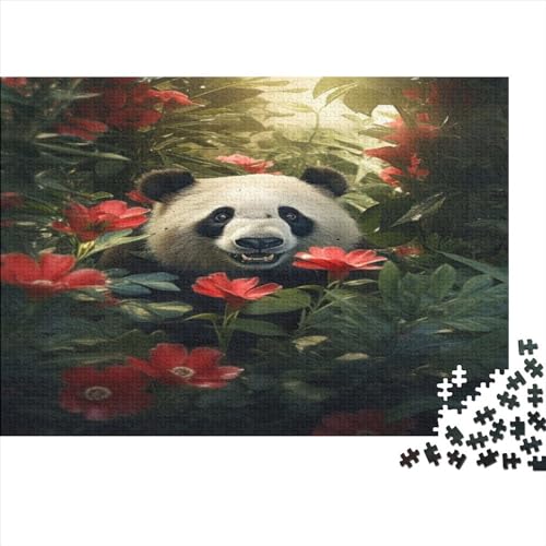 Jungle Panda Puzzle 500 Teile,Puzzle Für Erwachsene, Animal Protection Puzzle Farbenfrohes Legespiel,Geschicklichkeitsspiel Für Die Ganze Familie 500pcs (52x38cm) von ToeTs