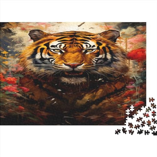 Jungle Tiger Puzzle 1000 Teile Erwachsener Kniffel Spaß Für Die Ganze Familie - Animal Abwechslungsreiche 1000 Puzzleteilige Motive Für Jeden Geschmack 1000pcs (75x50cm) von ToeTs