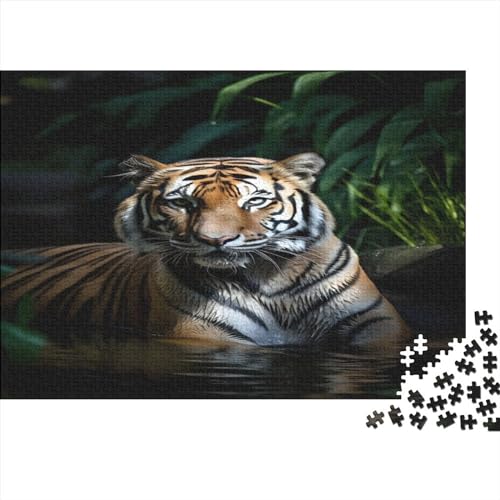 Jungle Tiger Puzzles 500 Teile,Animal Puzzle，Puzzle Für Erwachsene, Geschicklichkeitsspiel Für Die Ganze Familie,Puzzle Farbenfrohes,Puzzle-Geschenk,Raumdekoration,DIY Kit 500pcs (52x38cm) von ToeTs