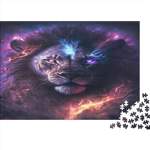 Lightning Lion Puzzles 1000 Teile,für Erwachsene,Animal Puzzle Impossible Puzzle, Home Dekoration Puzzle， DIY Kit，Lernspiel Herausforderung Pielzeug Puzzles 1000pcs (75x50cm) von ToeTs