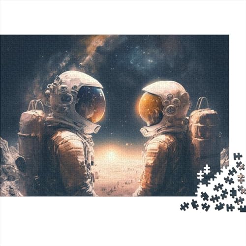 Outer Space Astronauts Puzzles 500 Teile,für Erwachsene,Dream Universe Puzzle Impossible Puzzle, Home Dekoration Puzzle， DIY Kit，Lernspiel Herausforderung Pielzeug Puzzles 500pcs (52x38cm) von ToeTs
