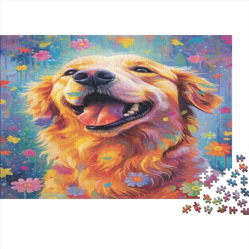 Painted Dog Puzzles 1000 Teile Erwachsener Kniffel Spaß Für Die Ganze Familie - Pet Dog Puzzle Abwechslungsreiche Motive Für Jeden Geschmack 1000pcs (75x50cm) von ToeTs