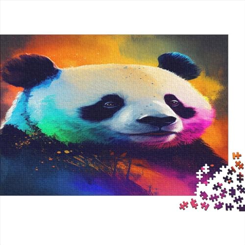 Panda Painting Puzzle 500 Teile,Protecting Animals Puzzle Für Erwachsene, Impossible Puzzle,Puzzle Farbenfrohes Legespiel,Geschicklichkeitsspiel Für Die Ganze Familie 500pcs (52x38cm) von ToeTs