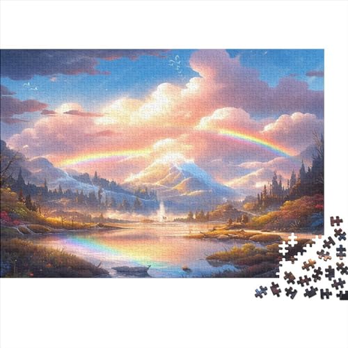 Rainbow Mountain Puzzle 1000 Teile Erwachsene Fairy Tale Scenery Puzzle Puzzles Für Erwachsene Klassische Puzzles 1000 Teile Erwachsene 1000pcs (75x50cm) von ToeTs
