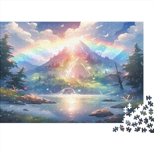 Rainbow Mountain Puzzles 1000 Teile - Fairy Tale Scenery Puzzle Abwechslungsreiche 1000 Puzzleteilige Motive Für Jeden Geschmack 1000pcs (75x50cm) von ToeTs