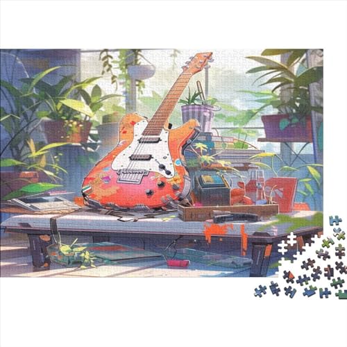 Tropical Guitar Puzzle 500 Teile Erwachsene Musical Instrument Puzzle Puzzles Für Erwachsene Klassische Puzzles 500 Teile Erwachsene 500pcs (52x38cm) von ToeTs