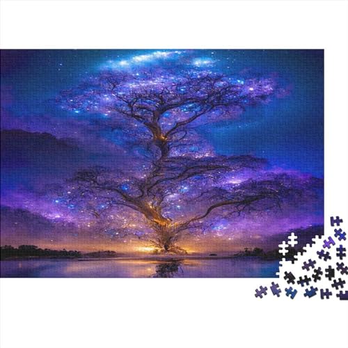 Universe Life Tree Puzzles 1000 Teile Fluorescent Tree Puzzle Für Erwachsene Lernspiel Herausforderung Puzzles Für Erwachsene Für Die Ganze Familie DIY Kit Impossible Puzzle 1000pcs (75x50cm) von ToeTs