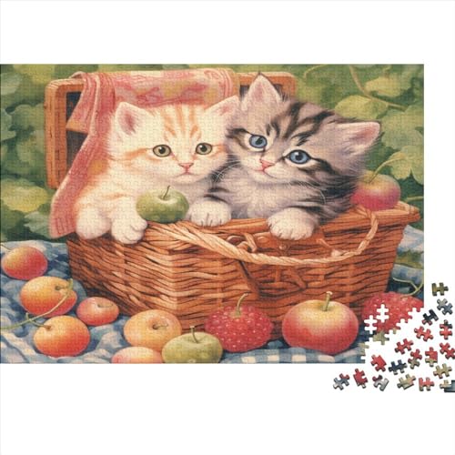 Wild Kittens Puzzle 1000 Teile Für Erwachsene, Herausforderndes Mikro Pet Cat Puzzle, Schwierig, Kleines Puzzle, Heimdekoration, Unterhaltung 1000pcs (75x50cm) von ToeTs