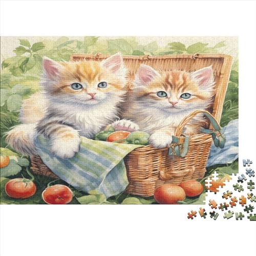 Wild Kittens Puzzles 1000 Teile,Puzzle Für Erwachsene, Pet Cat Puzzle, Geschicklichkeitsspiel Für Die Ganze Familie,Puzzle Farbenfrohes 1000pcs (75x50cm) von ToeTs