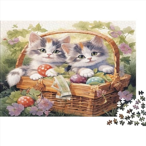 Wild Kittens Puzzles 500 Teile,Puzzle Für Erwachsene, Pet Cat Puzzle, Geschicklichkeitsspiel Für Die Ganze Familie,Puzzle Farbenfrohes Legespiel 500pcs (52x38cm) von ToeTs