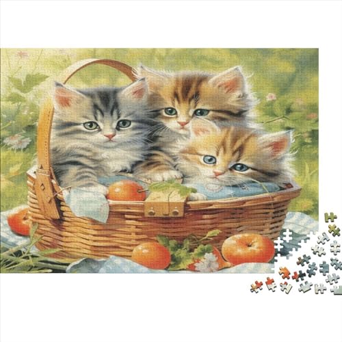 Wild Kittens Puzzlespiele Für Erwachsene, Pet Cat 500 Puzzleteile, Handgefertigte DIY-Anpassung 500pcs (52x38cm) von ToeTs