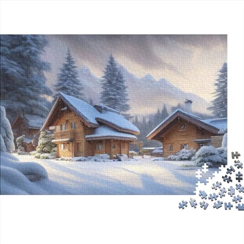 Winter Snow Wonderland Puzzles 500 Teile - Romantic Winter Puzzle Abwechslungsreiche 500 Puzzleteilige Motive Für Jeden Geschmack, Puzzle Erwachsene 500pcs (52x38cm) von ToeTs