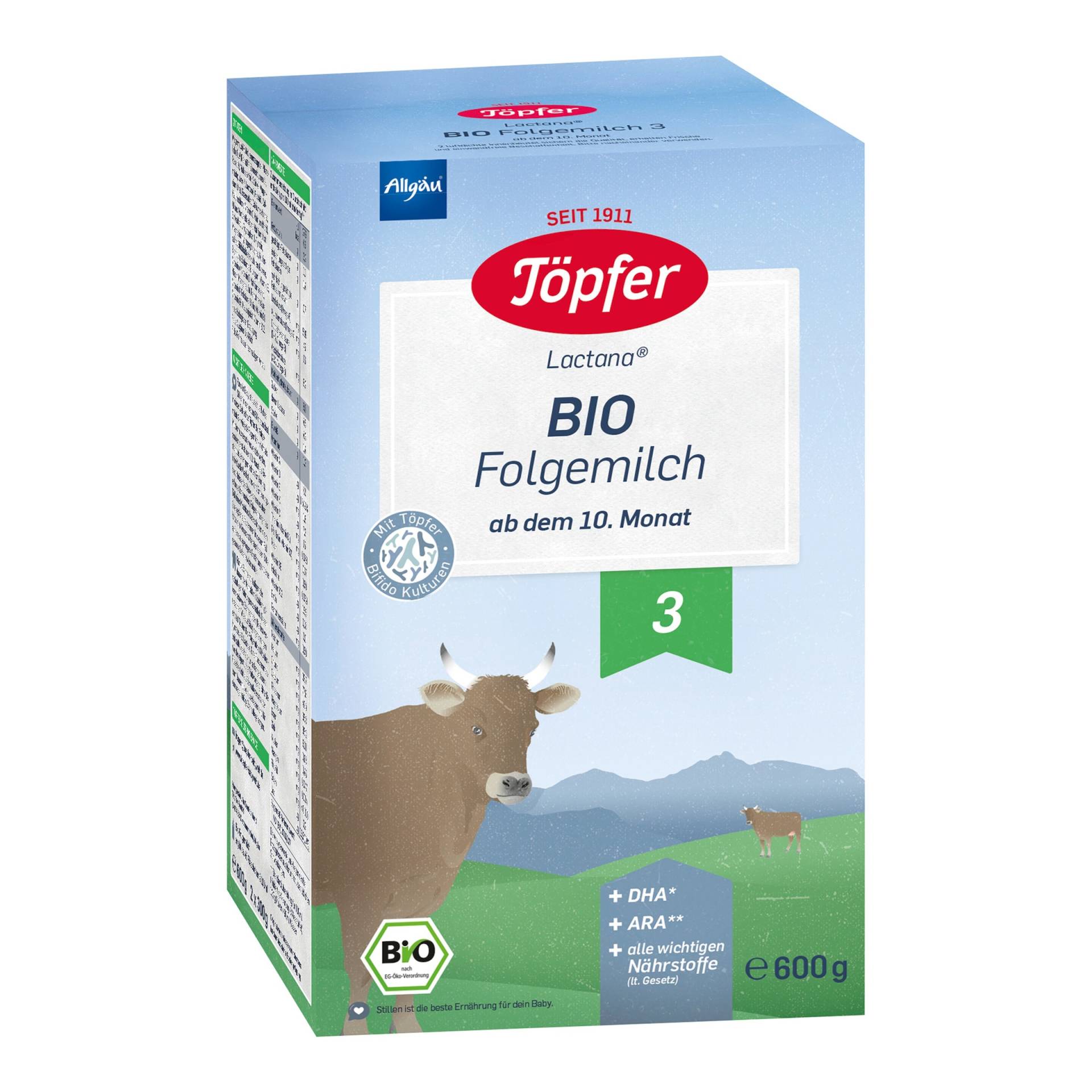 Töpfer Bio Folgemilch 3, 600g von Töpfer