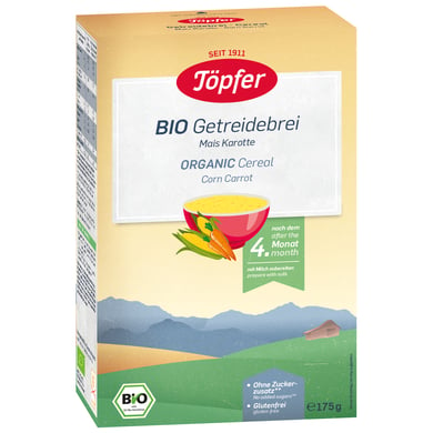 Töpfer Bio Getreidebrei Mais und Karotte 175 g nach dem 4. Monat von Töpfer