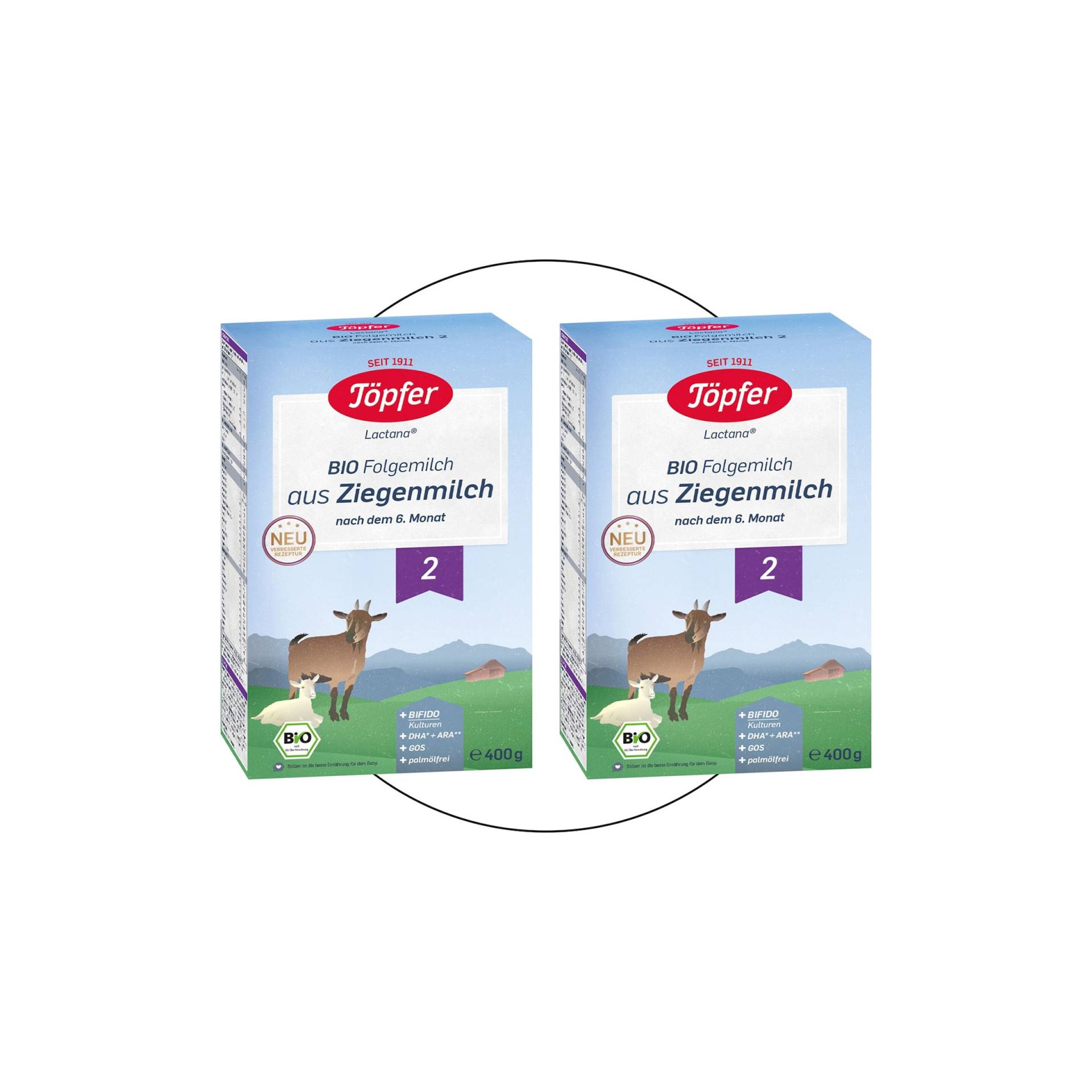 Töpfer Bundle 2er Pack Bio Folgemilch Ziege 2, 400g Töpfer Bundle 2er Pack Bio Folgemilch Ziege 2, 400g von Töpfer