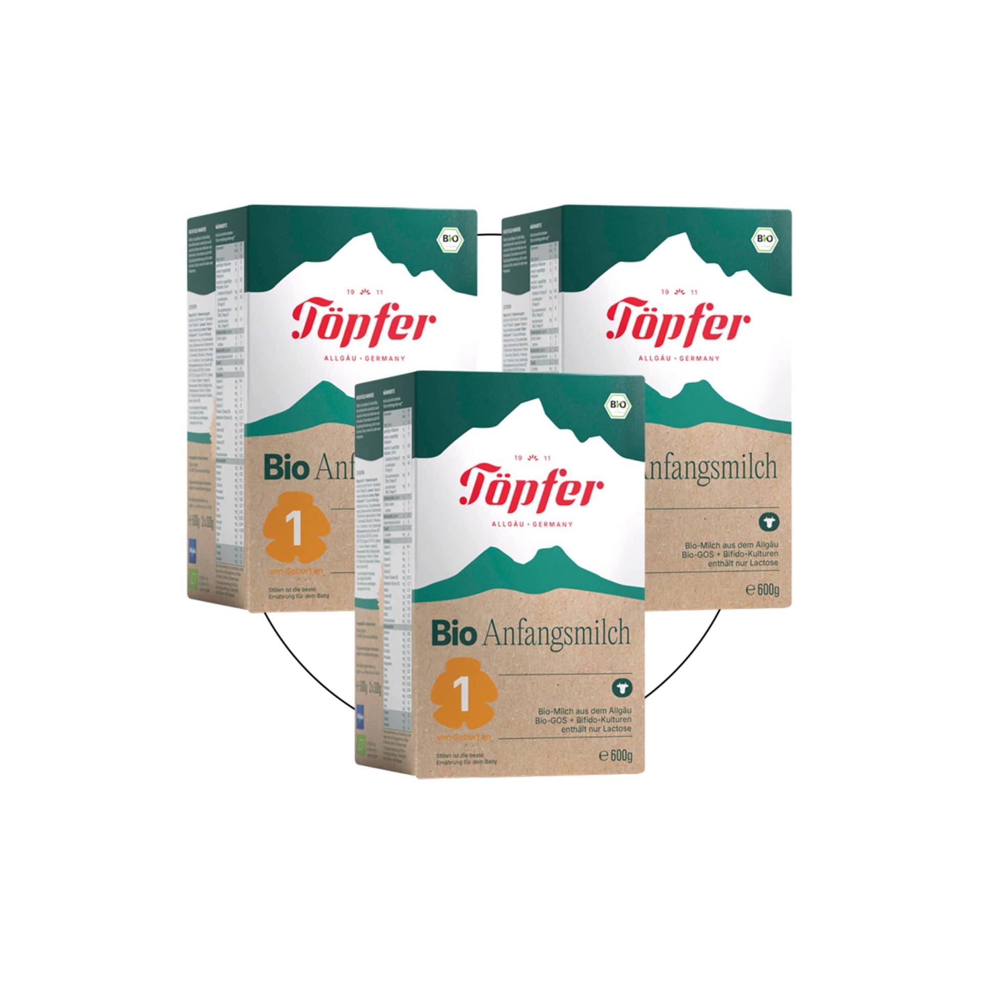 Töpfer Bundle 3er Pack Bio Anfangsmilch 1 600 g Töpfer Bundle 3er Pack Bio Anfangsmilch 1 600 g von Töpfer