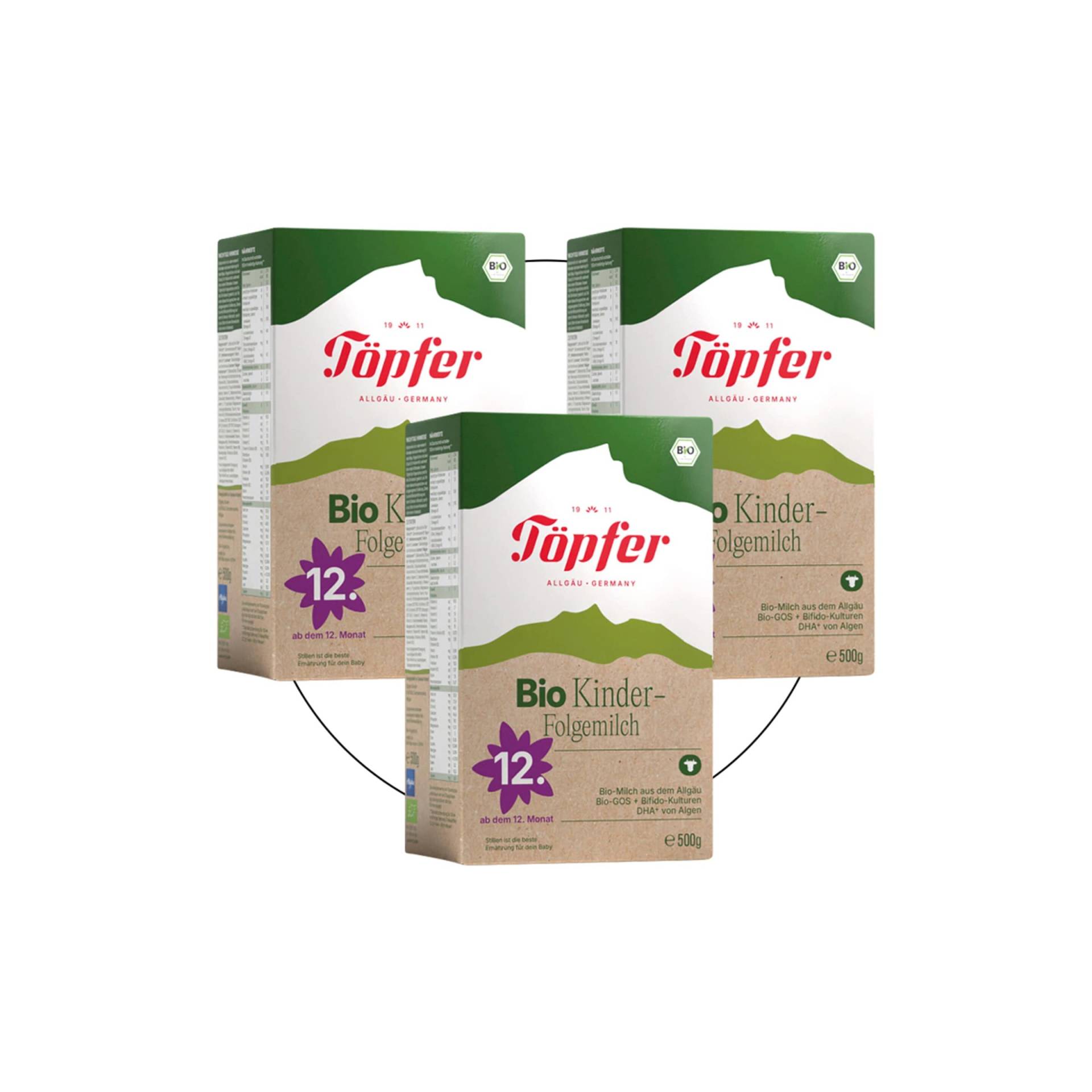 Töpfer Bundle 3er Pack Bio Kinder-Folgemilch 500 g Töpfer Bundle 3er Pack Bio Kinder-Folgemilch 500 g von Töpfer