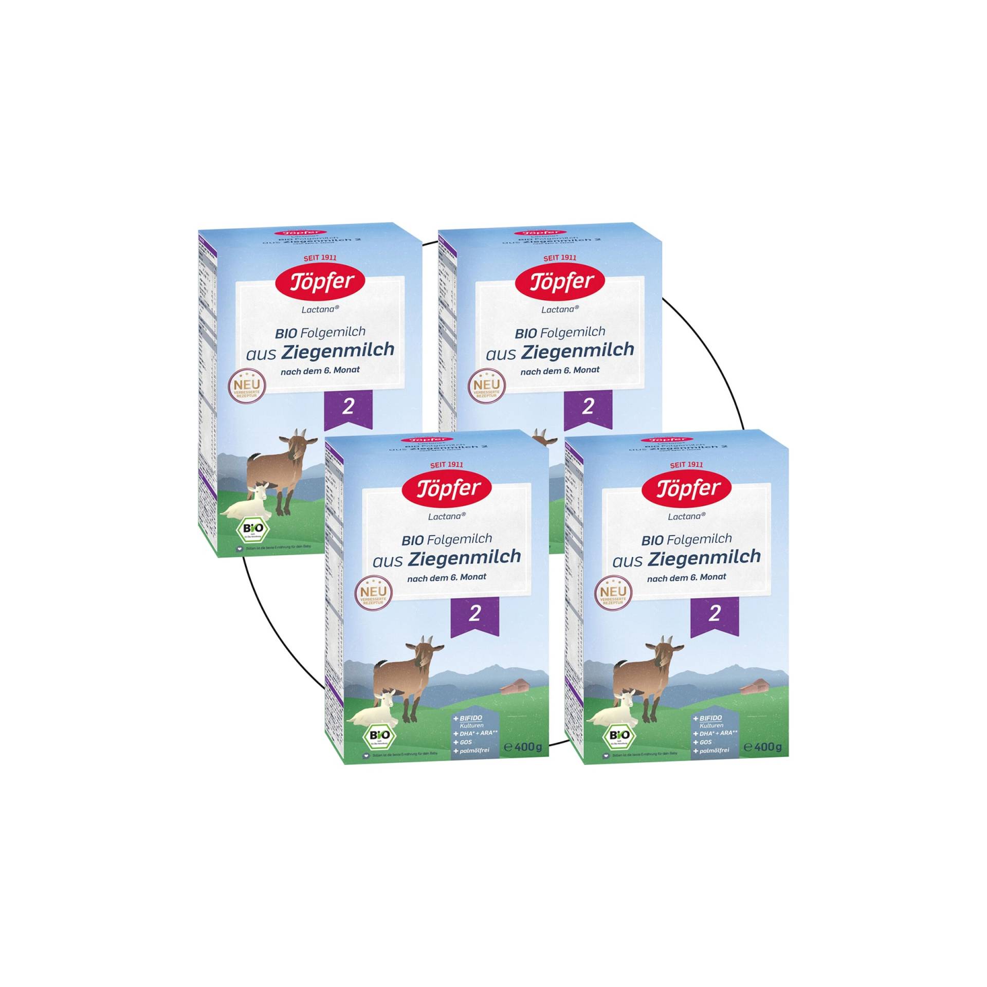 Töpfer Bundle 4er Pack Bio Folgemilch Ziege 2, 400g Töpfer Bundle 4er Pack Bio Folgemilch Ziege 2, 400g von Töpfer
