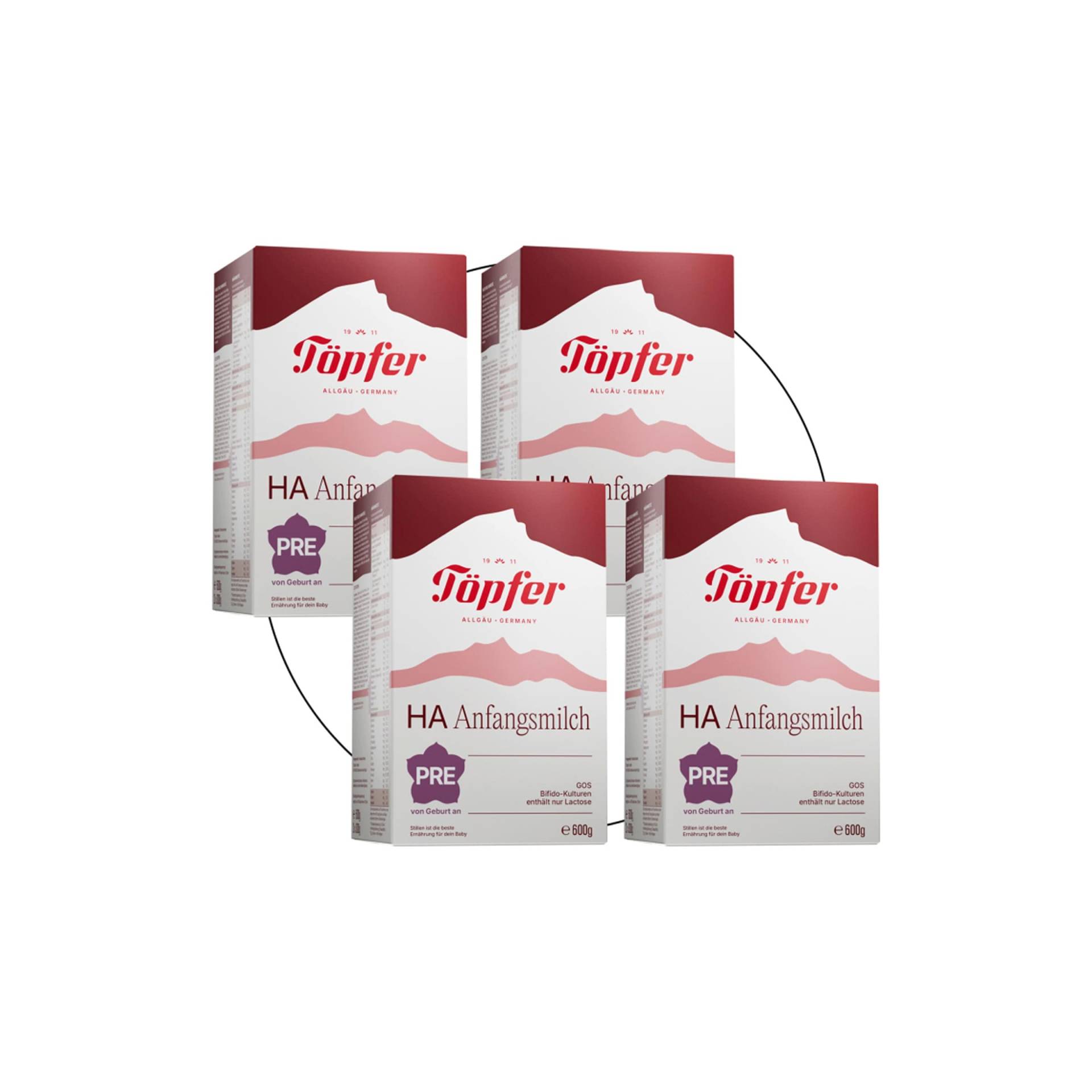 Töpfer Bundle 4er Pack HA PRE 600 g Töpfer Bundle 4er Pack HA PRE 600 g von Töpfer