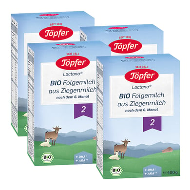 Töpfer Folgemilch 2 Bio aus Ziegenmilch 4x 400g nach dem 6. Monat von Töpfer