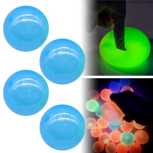 Magic Ceiling Globs, 2025 Neu Squishy Stressball, Anti Stress Bälle Geschenke, Stressball Kinder Erwachsene, Beleuchten Durchsichtig Quetschball (Blau) von Toerjii