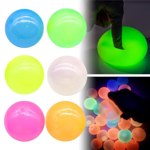 Magic Ceiling Globs, 2025 Neu Squishy Stressball, Anti Stress Bälle Geschenke, Stressball Kinder Erwachsene, Beleuchten Durchsichtig Quetschball (Gemischt) von Toerjii