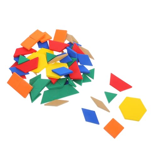 Tofficu 1 Satz Lehrmittel Zur Grafischen Wahrnehmung Tangram Weiche Stapelbare Spielblöcke Geometrische Formen Schaumbausteine Schaumstoffblöcke Bauen Geometrische Sortierung Eva 64st von Tofficu