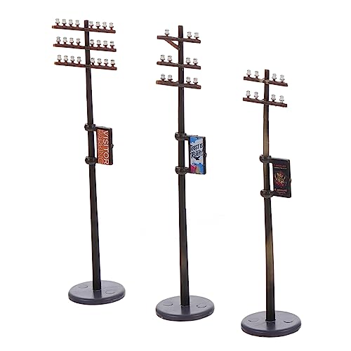 Tofficu 1 Satz Mikrolandschaft Selber Machen Miniatur Telefonmast Modelleisenbahnen Mikrolandschaft Telegrafenmasten Zugdekor Modellbahn Landschaft Zugbau Telegrafenmastmodelle Plastik von Tofficu