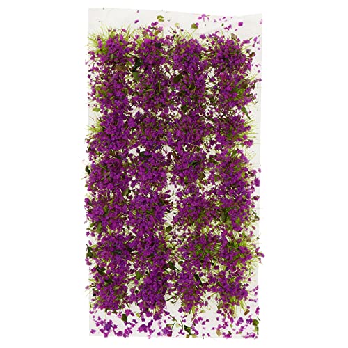 Tofficu 1 Schachtel Sandtisch DIY Material Terrasse Gras Künstliche Teichpflanzen Mini-feengarten-Accessoires Pflanzenmodell Laub Grüne Girlande Grünes Miniaturen Plastik Violett von Tofficu