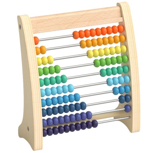 Tofficu 1 Set Holzabakus Für Kinder Abacus Perlen Frühes Bildungsspielzeug Mit 100 Perlen Bildungsmathematikspiel Vorschullernspielzeug von Tofficu