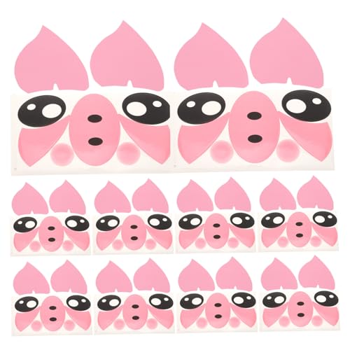 Tofficu 10 Sätze Cartoon-Augen-Aufkleber lustige aufkleber party dekoration Aufkleber kawaii Bastelaugen selbstklebend Aufklebergesichter zum Basteln aufkleber Aufkleber Rosa von Tofficu