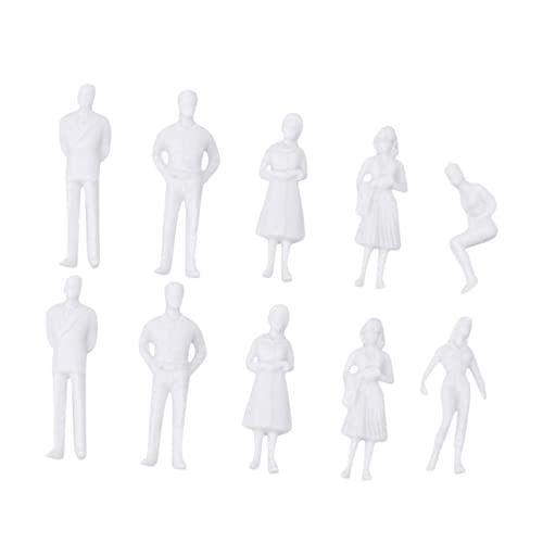 Tofficu 10 Stück Maßstab Unbemalt Langlebig Kunststoff DIY Modellbau Landschaftsdeko Puppenhaus Zubehör Verschiedene Posen Tofficu 10 Stück Maßstab Unbemalt Langlebig Kunststoff DIY Modellbau Landschaftsdeko Puppenhaus Zubehör Verschiedene Posen von Tofficu