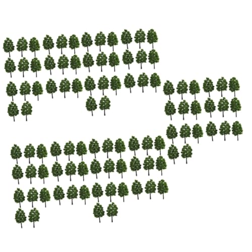 Tofficu 100 STK Landschaftsmodellbaum weihnachsbaume Little Trees Zedernbaummodell Landschaftsbaum Modellbau Landschaft Waldlandschaften Wasser Modelleisenbahn Baum grüner Modellbaum Green von Tofficu