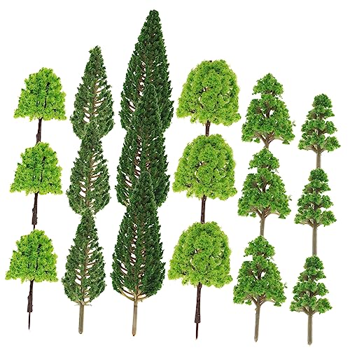 Tofficu 150 STK Mikrolandschaftssimulationsbaum Artificial Tree plastikbaum grüne Landschaft Landschaftsmodell Modell Baum Kuchen Topper Ornament Pflanzendekor Simulation Baumschmuck Mini von Tofficu