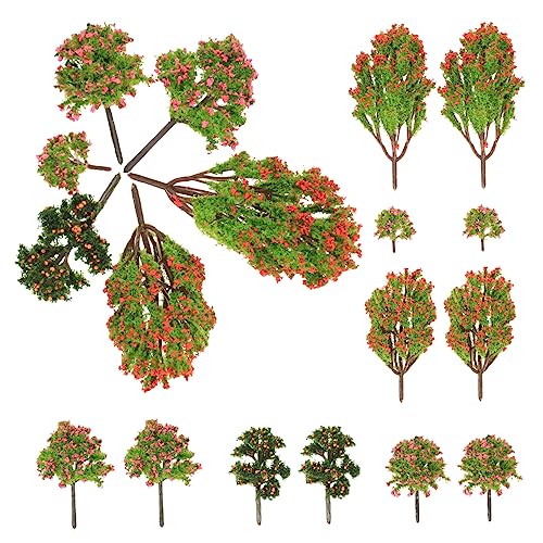 Tofficu 18 STK Mikrolandschaftssimulationsbaum Künstliche Künstlicher Gefälschter Baum Landschaftsdekor Mini-sandtisch-Modell Landschaftsbaum Mini Gefälschter Baum Mini- Plastik von Tofficu