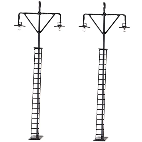 Tofficu 2 Stück Modell Gartenlicht Güterzüge Gitter Modelleisenbahn Zubehör Straßenlaterne Modellbausätze Modelleisenbahn Glühbirne Signale Eisenbahn Spur Z Straßenlaterne Edelstahl Plus von Tofficu