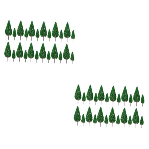 Tofficu 24 STK Landschaftsmodellbaum Kunststoffbäume Modellbau Bäume Modellbau Landschaft Minibaum der grünen Landschaft Modellbäume Figuren Konstruktionsmodellbaum Modell Kiefer von Tofficu