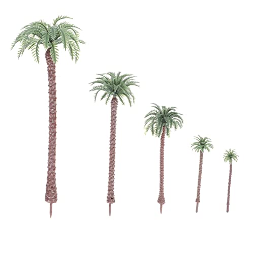 Tofficu 25st Mini-kokosnussbaum Gefälschtes Palmenmodell Künstliches Palmenmodell Gefälschte Palmen Gefälschtes Kokosnuss-Modell Sandkasten-miniaturen Mini-palmen Mini- Green Plastik von Tofficu