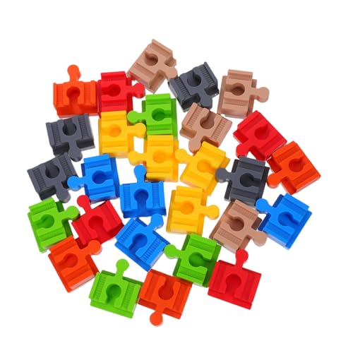Tofficu 28 Stück Teiliges Holzschienen Verbinder Bunte Holzeisenbahn Zubehör Einfache Montage Fördert Kreativität und Zusammenarbeit für Kleinkinder und Familien Tofficu 28 Stück Teiliges Holzschienen Verbinder Bunte Holzeisenbahn Zubehör Einfache Montage Fördert Kreativität und Zusammenarbeit für Kleinkinder und Familien von Tofficu