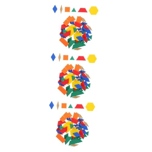 Tofficu 3 Sätze Lehrmittel Zur Grafischen Wahrnehmung Formsortierung Lernformen Für Den Kindergarten Schaumstoffblöcke Aus Schwamm Material Für Den Heimunterricht Tangram Eva 64 Stück * 3 von Tofficu