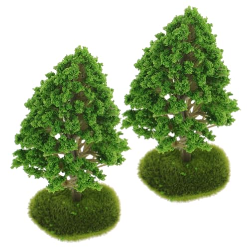 Tofficu 4 Stück Baummodell Sandtisch Baum Garten Bäume dekorieren artificial tree modellbäume Mini-Spielzeug Künstliche Pflanze Mini-Sandtisch-Modell Miniaturbäume zum Basteln Plastik von Tofficu