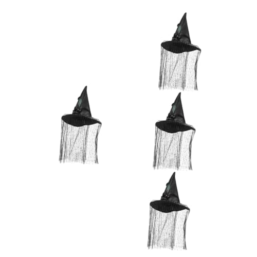 Tofficu 4 Stück Hexenhut Hexen Cosplay Hut Halloween Partyhut Dekorativer Partyhut Leichter Halloween Hut Halloween Kostümhut Halloween Ornament Hexen Requisite Dekorativer von Tofficu